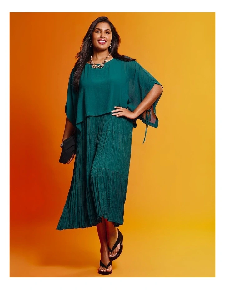 Chiffon Enya Overtop Deep Teal image 5