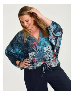 Natural Poolside Top Print