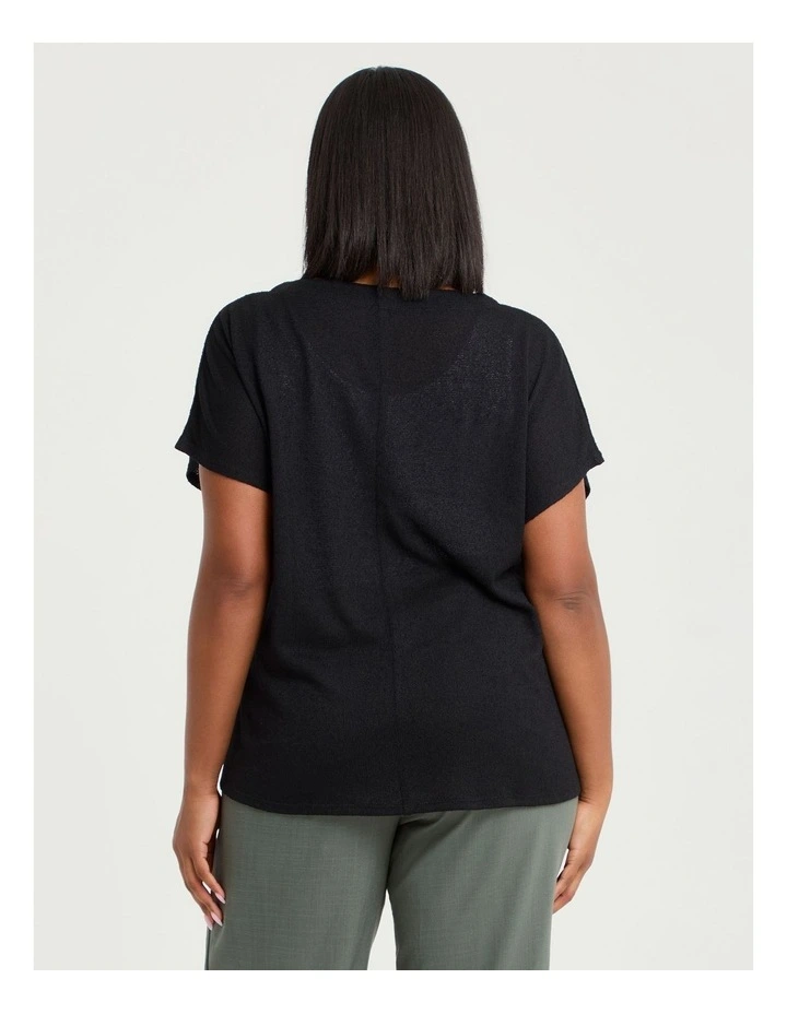 Lena Applique Top Black image 2