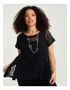 Lace Raindrop Overtop Black