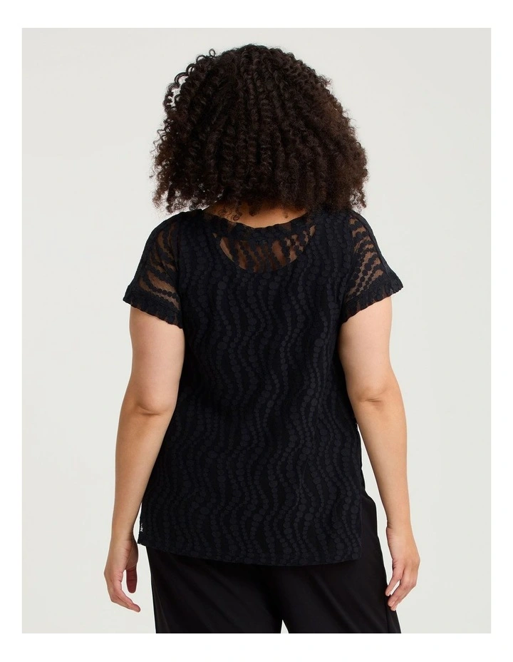 Lace Raindrop Overtop Black image 2