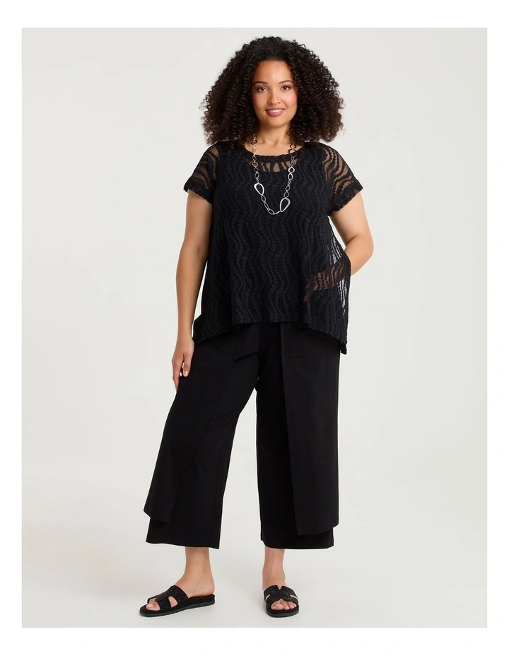 Lace Raindrop Overtop Black image 4