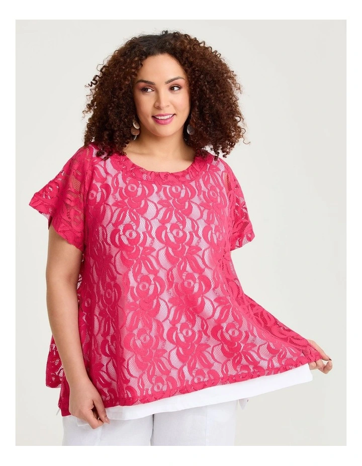 Lace Peony Overtop Guava image 1