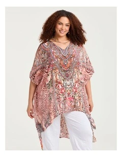 Natural Lets Go Wild Tunic Print