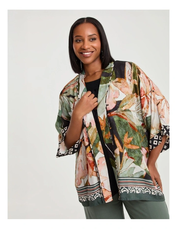 Natural Linden Kimono Print image 3
