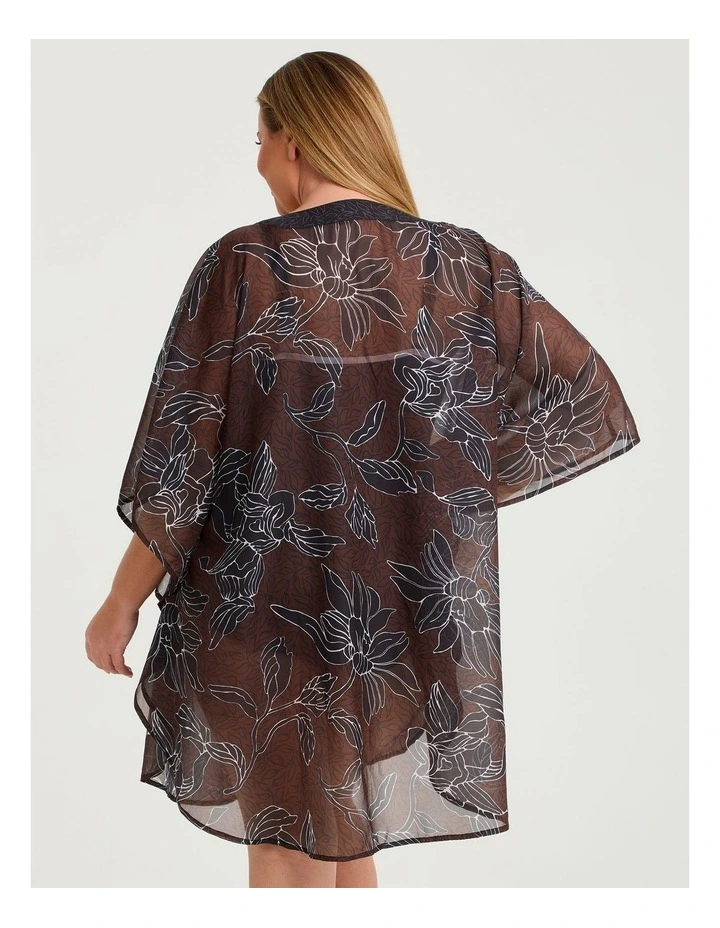 Natural Print Swim Poncho Multi image 2