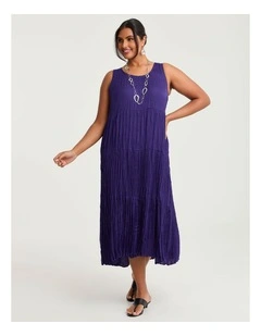 Pleated Enya Dress Acai Purple