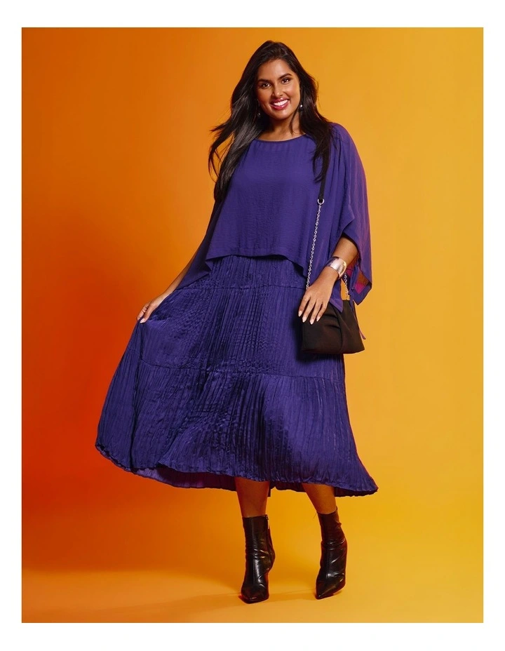Pleated Enya Dress Acai Purple image 4