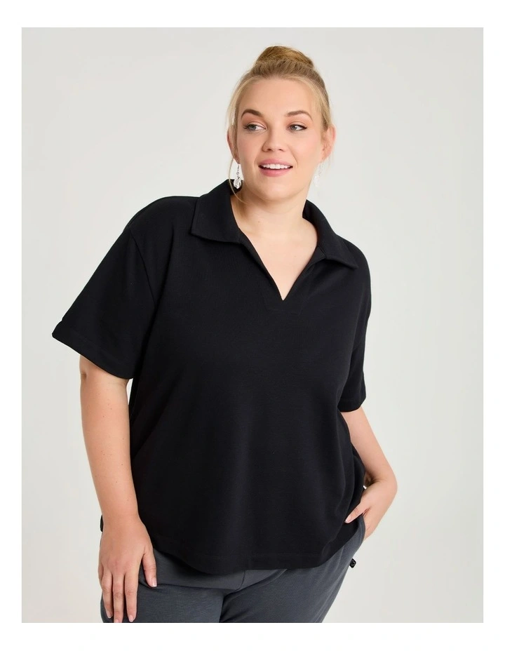 Collared Sweat Black image 1