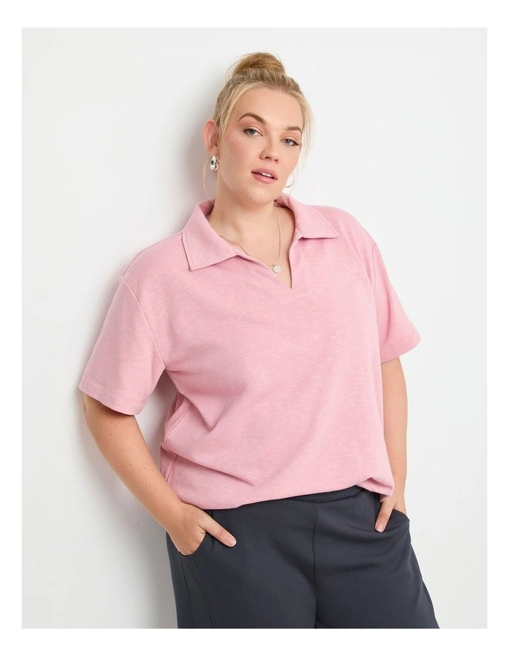 Collared Sweat Petal Pink image 4