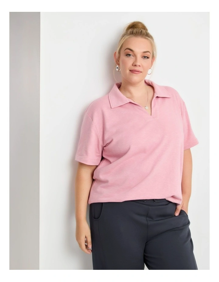 Collared Sweat Petal Pink image 5