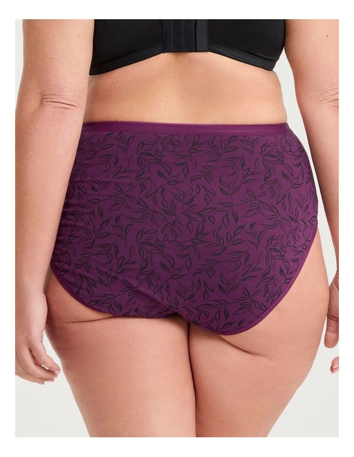 5 Pack Cotton Ditsy Leaf Briefs Multi image 4