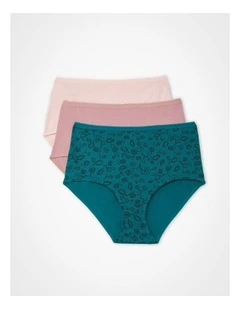3 Pack Bamboo Paisley Full Briefs Floral Paisley