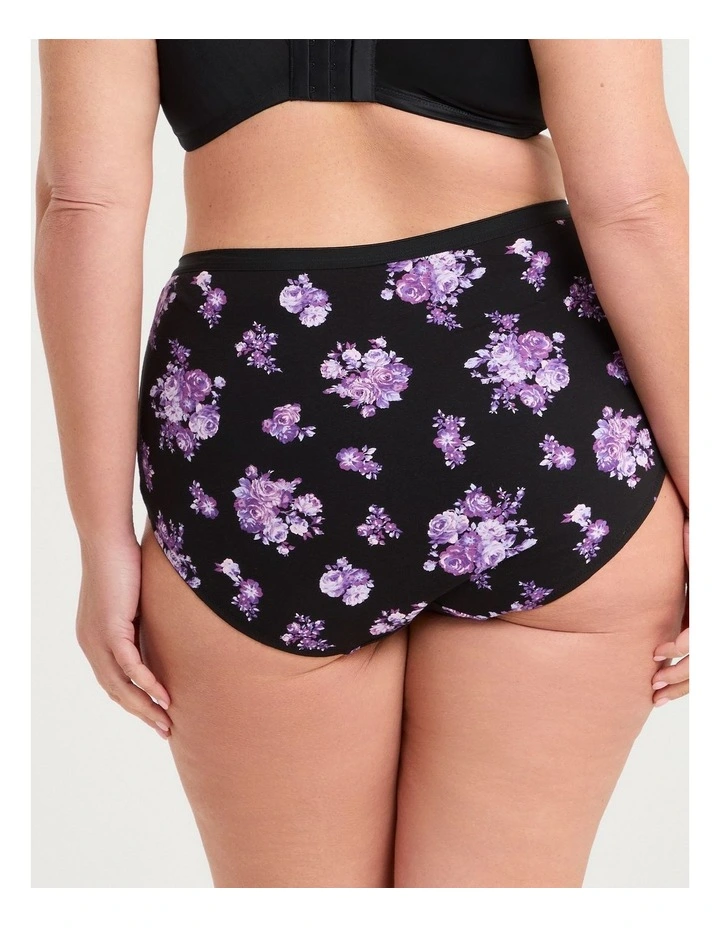 2 Pack Cotton Floral Briefs Purple Floral image 4