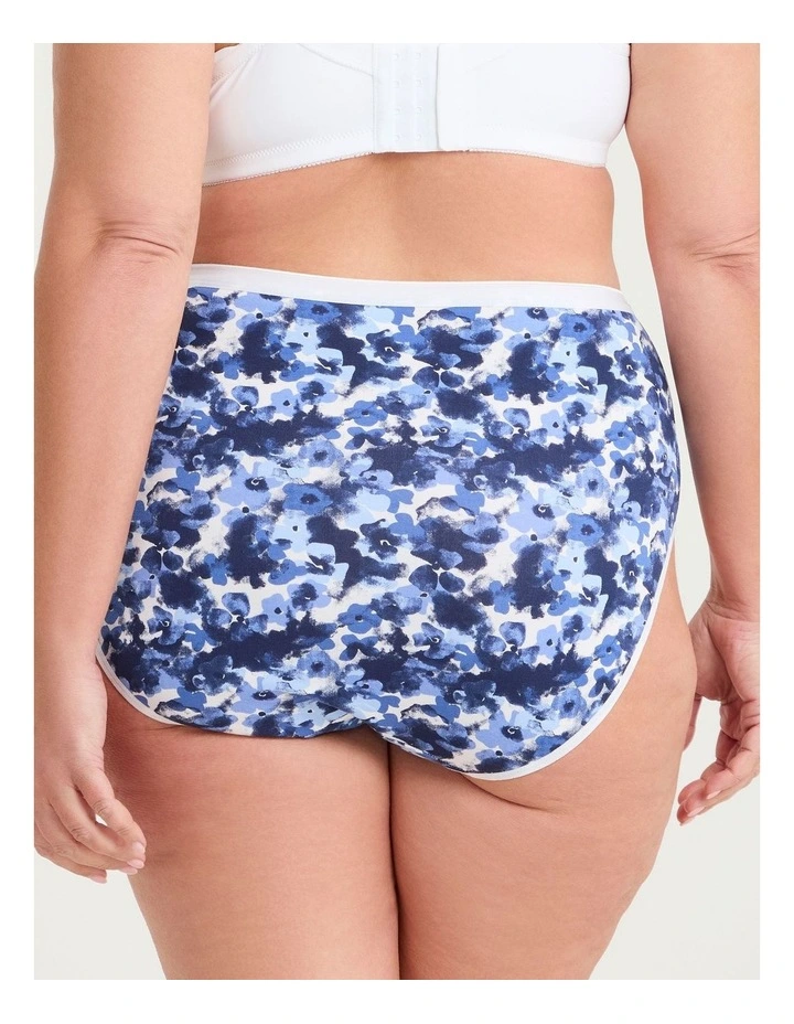 5 Pack Cotton Blue Floral Briefs Multi image 4