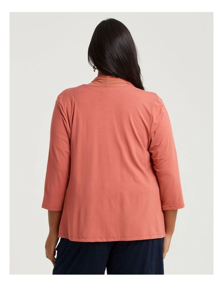 Drape Mesh & Natural Cardigan Spice image 2