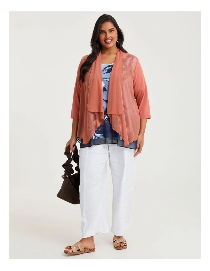 Drape Mesh & Natural Cardigan Spice image 5