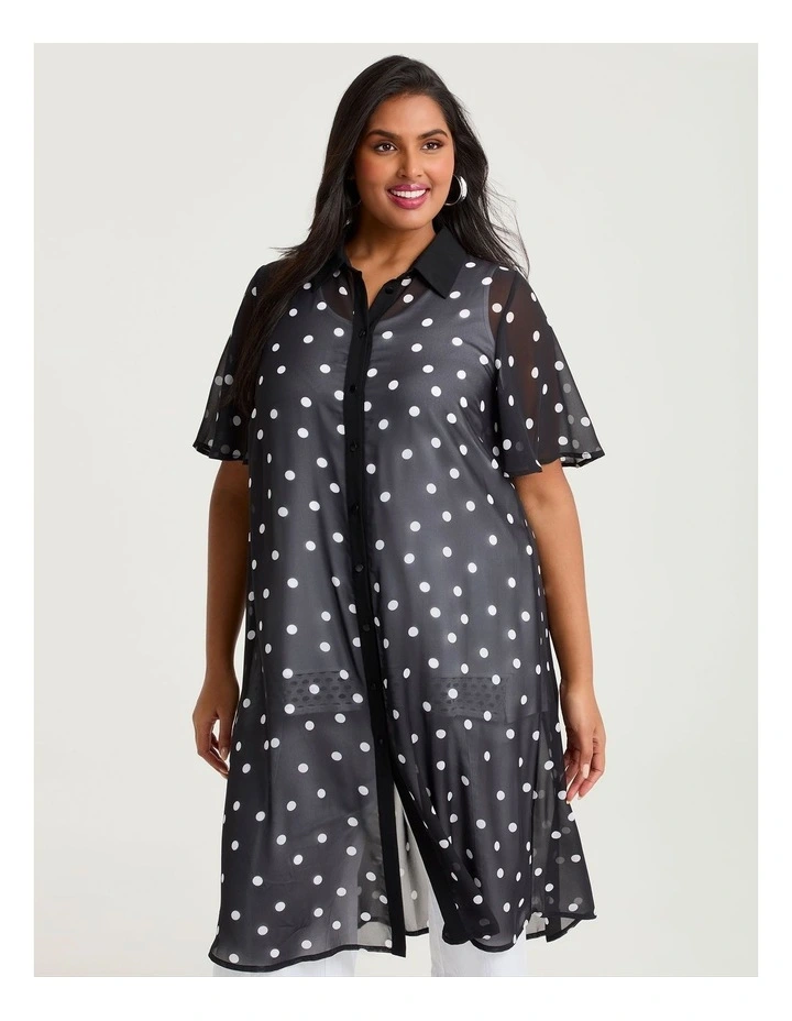 Chiffon Enya Polka Dot Duster Spot image 1