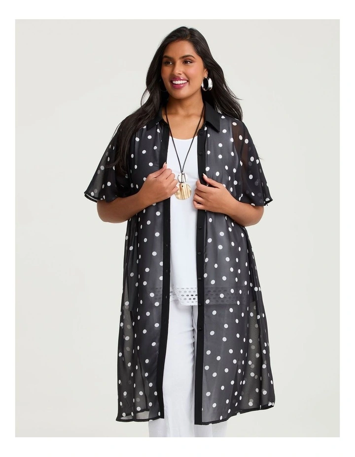 Chiffon Enya Polka Dot Duster Spot image 3