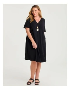 Pima Cotton Icon Dress Black