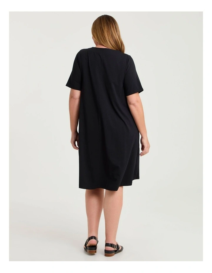 Pima Cotton Icon Dress Black image 2