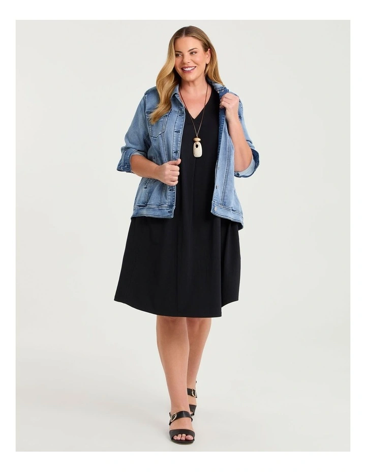 Pima Cotton Icon Dress Black image 4