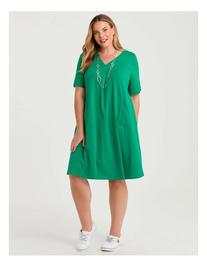 Pima Cotton Icon Dress Simply Green image 1