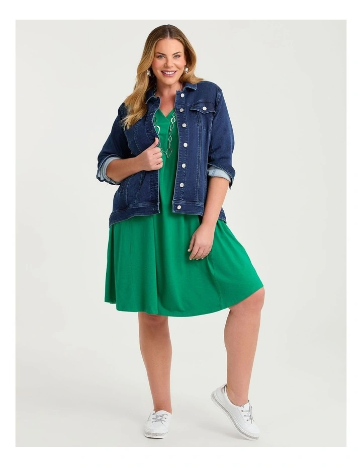 Pima Cotton Icon Dress Simply Green image 4