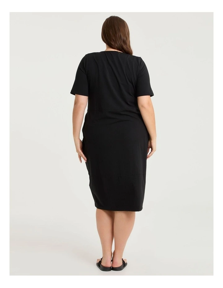 Cotton Talia Short Sleeve V-neck Dress image 2