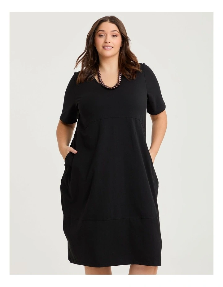 Cotton Talia Short Sleeve V-neck Dress image 3