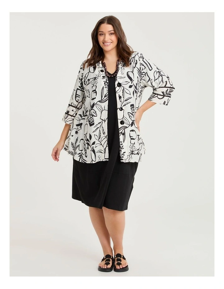 Cotton Talia Short Sleeve V-neck Dress image 4