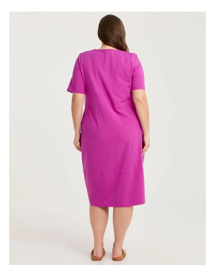 Cotton Talia Short Sleeve V-neck Dress image 2