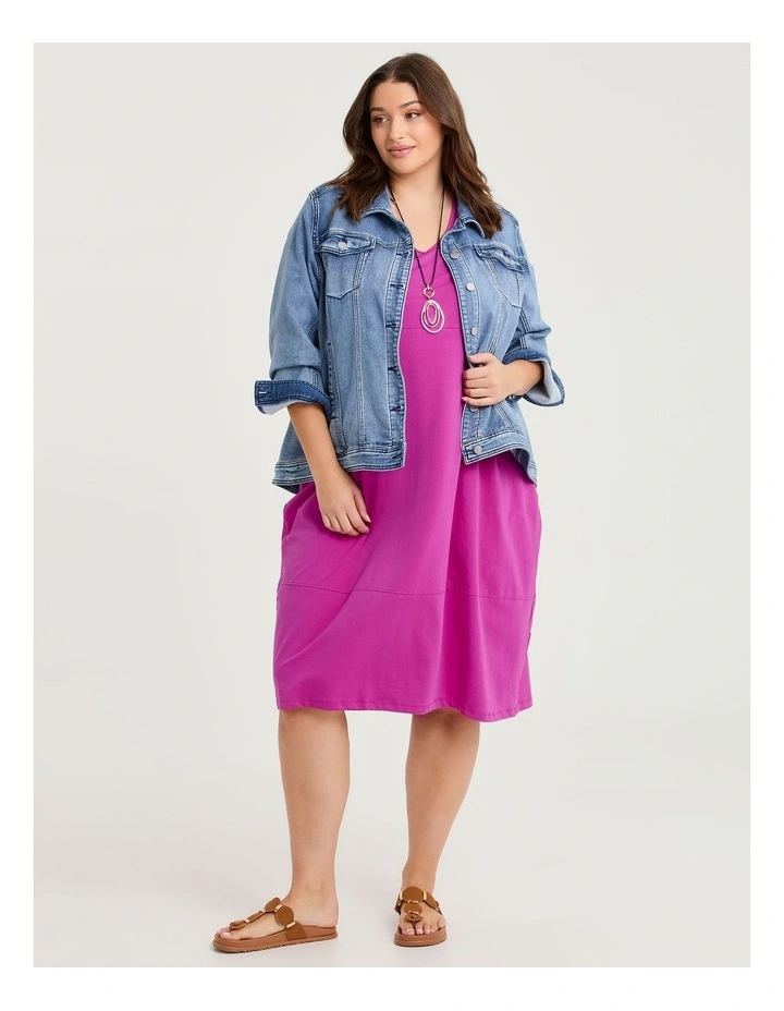 Cotton Talia Short Sleeve V-neck Dress image 4