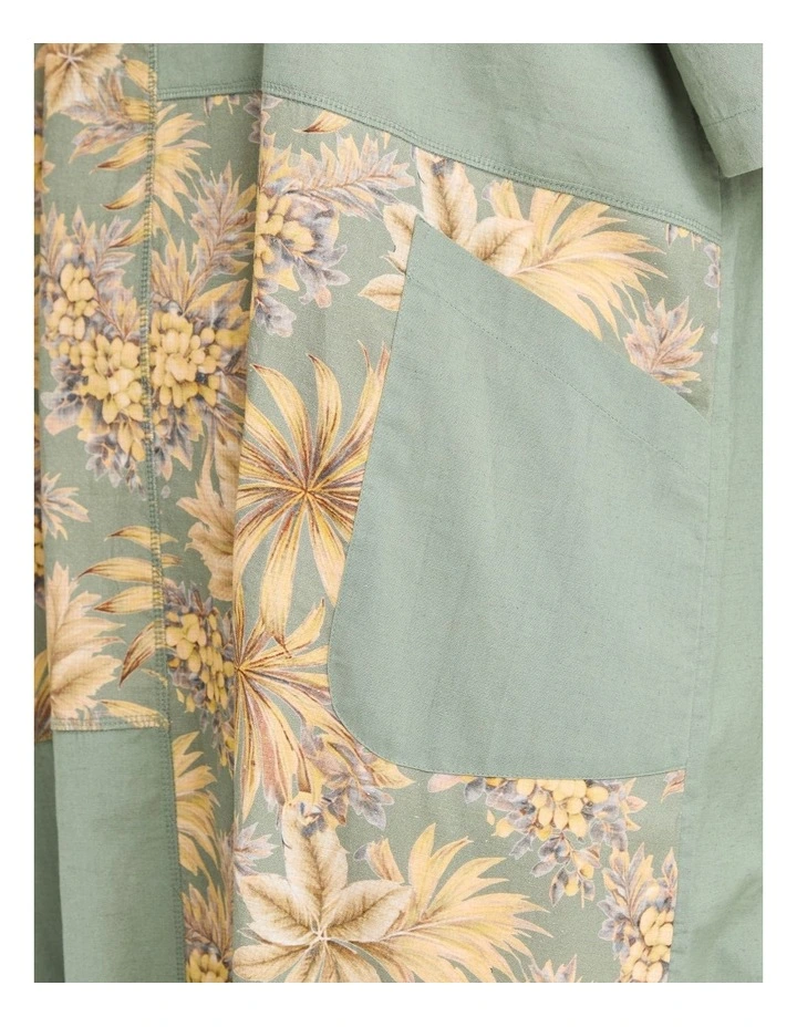 Cotton Linen Spliced Dress Print image 3