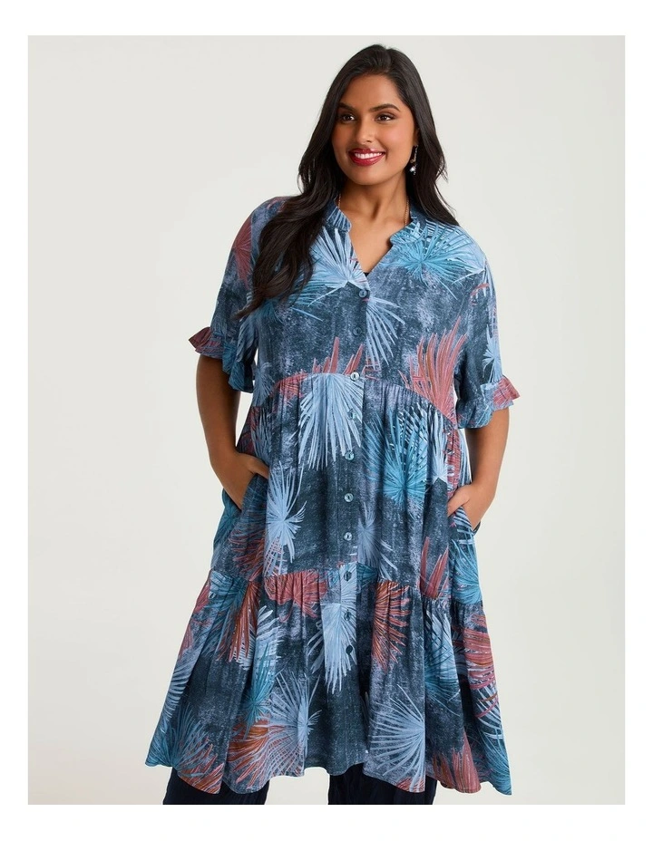 Fern Tier Natural Shirt Dress Print image 4