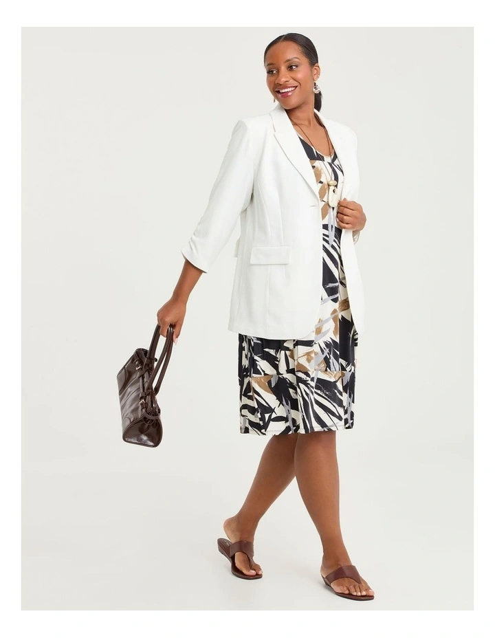 Tulip Luna Dress Black Tan Print image 4