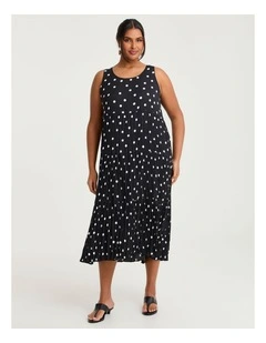 Pleated Enya Polka Dress Spot