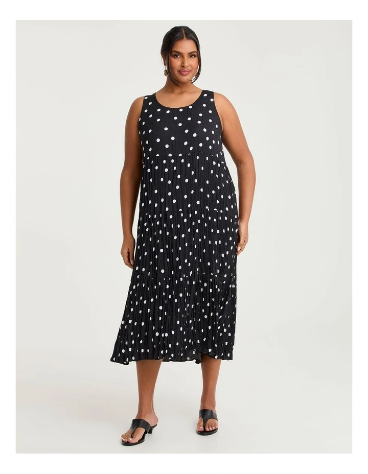 Pleated Enya Polka Dress Spot image 1