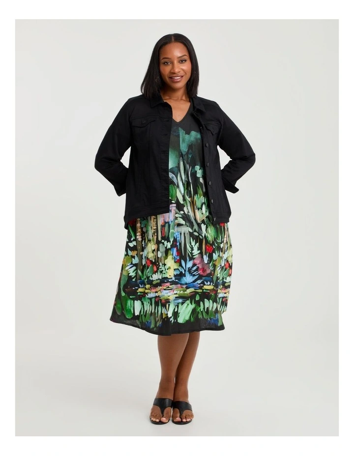 Linen Blend Isla Maxi Dress Print image 4