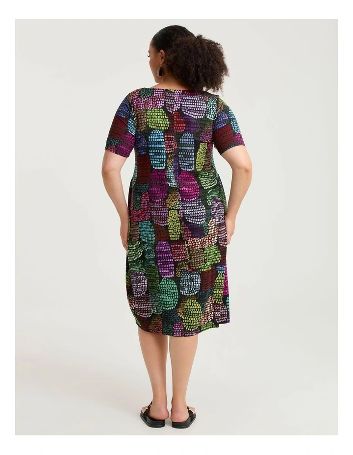 Natural Solana Abstract Dress Print image 2
