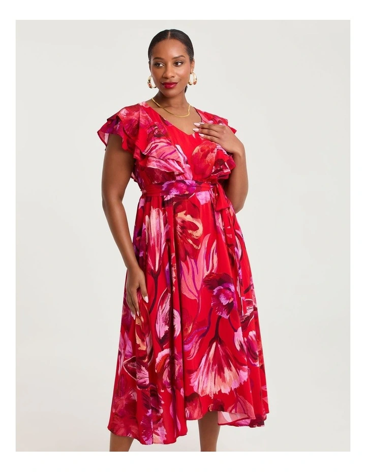 Forever Floral Mesh Event Dress Floral image 3