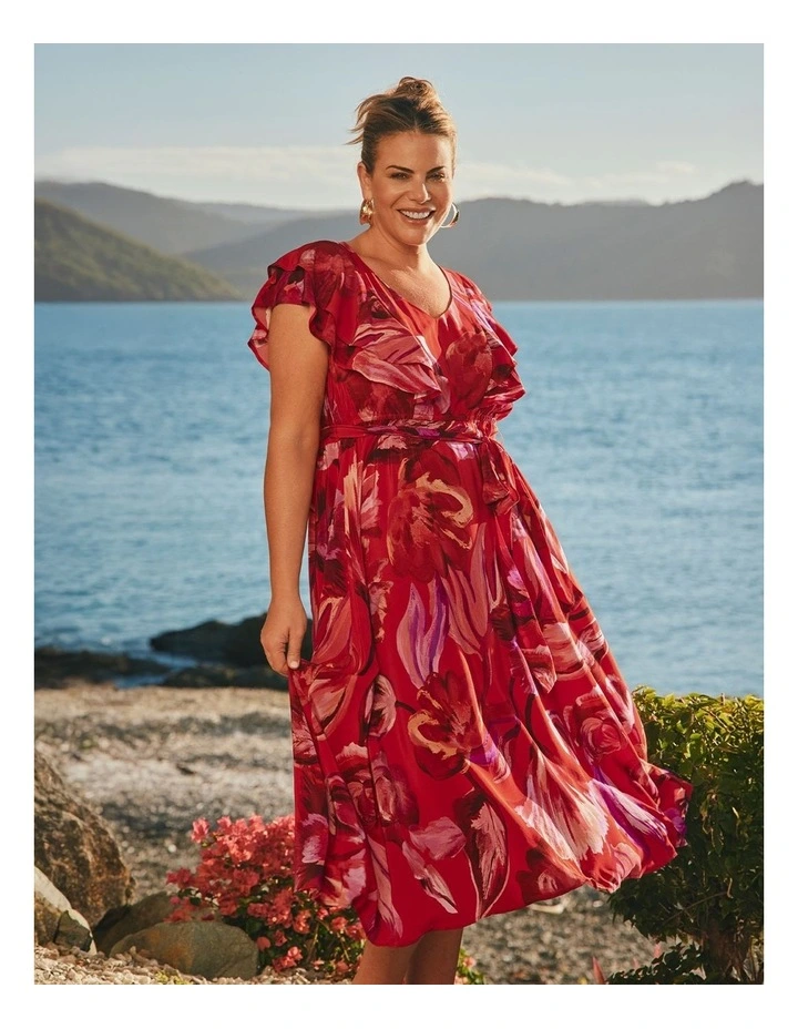 Forever Floral Mesh Event Dress Floral image 5