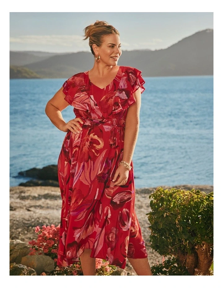 Forever Floral Mesh Event Dress Floral image 6