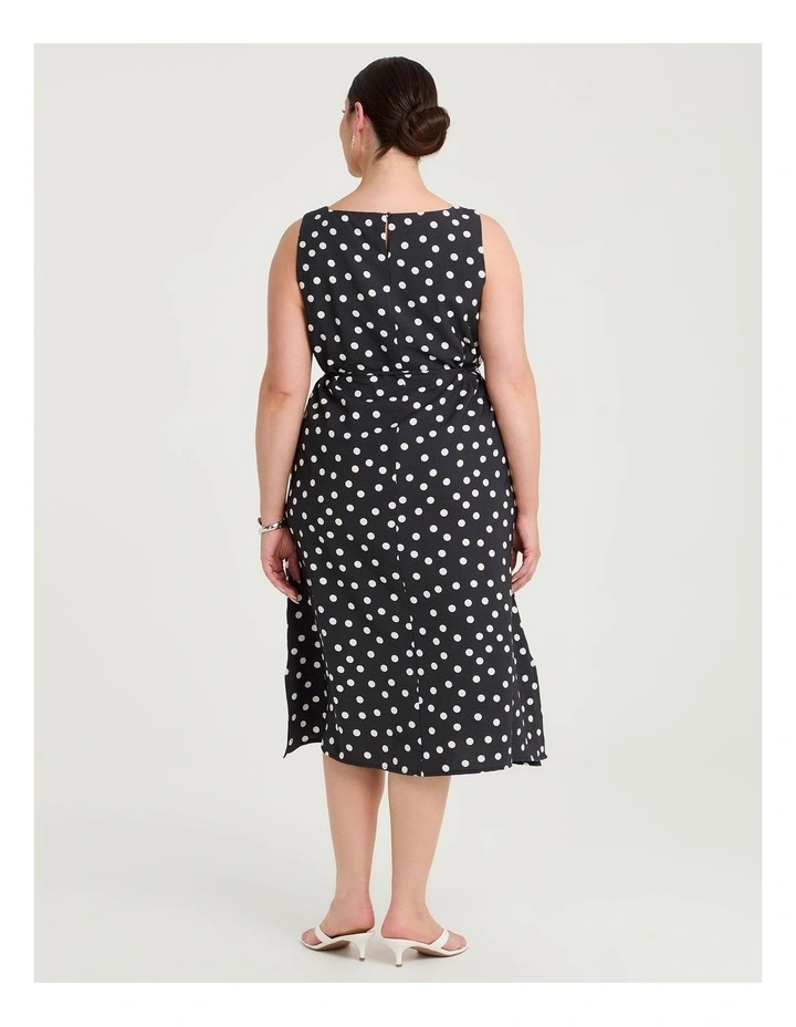 Julia Polka Dot Midi Dress Black/white image 2