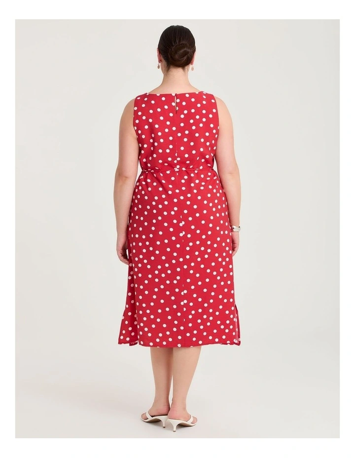 Julia Polka Dot Midi Dress Red/white image 2