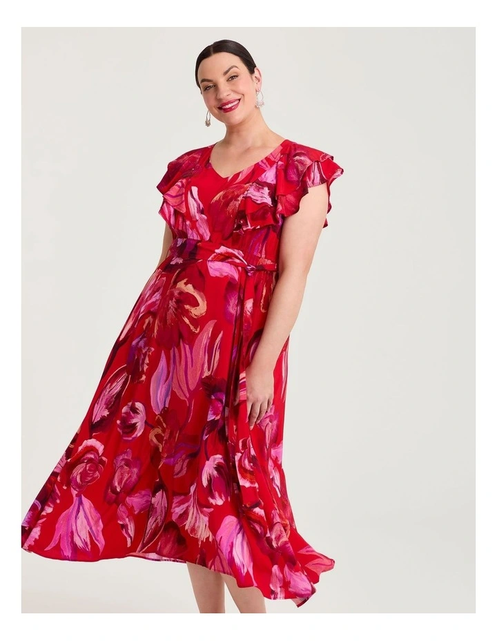 Flirty Frill Cocktail Dress Print image 3