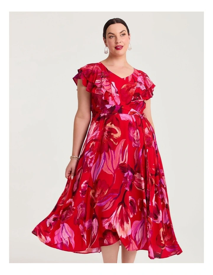 Flirty Frill Cocktail Dress Print image 4