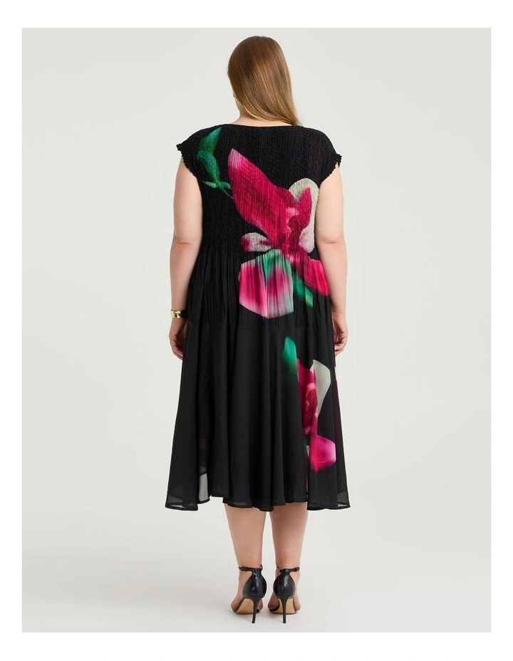Plisse Chiffon Circle Swing Dress Print image 2