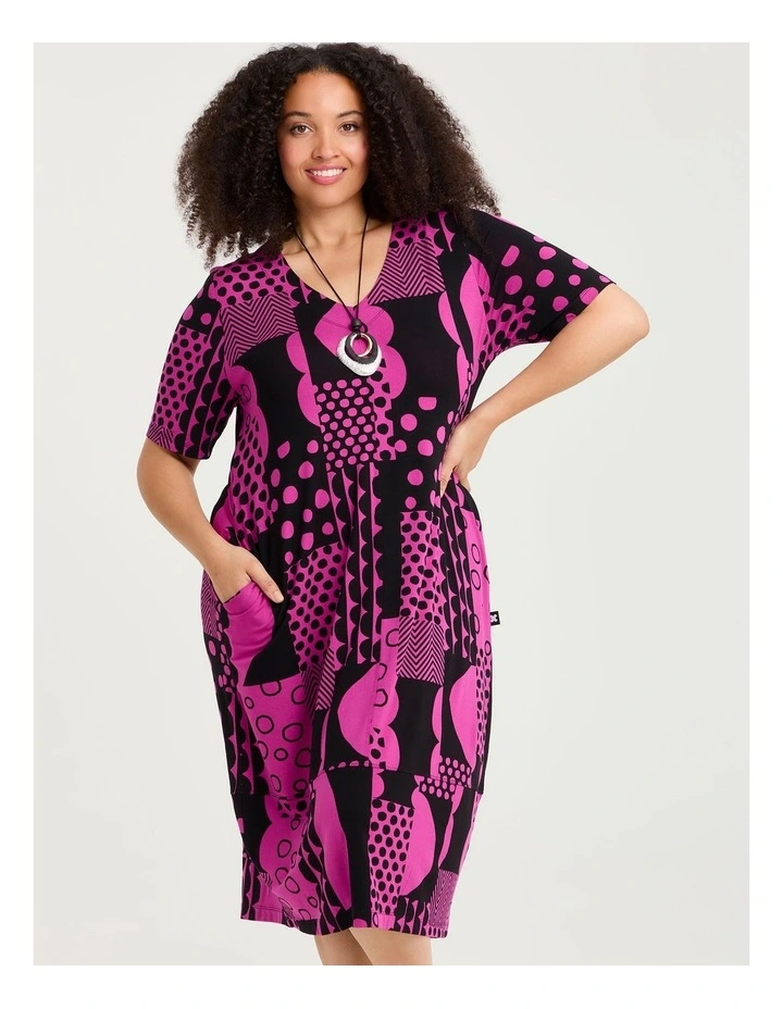 Jane Natural Spot On Dress Abstract Spot Print image 1