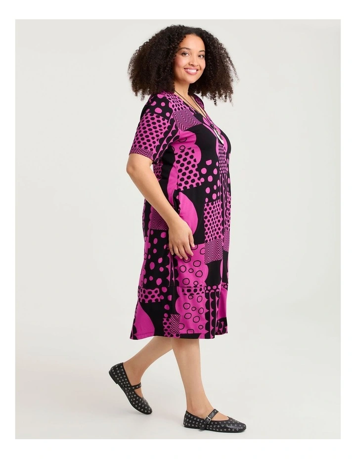 Jane Natural Spot On Dress Abstract Spot Print image 3